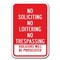 Signmission Safety Sign, 12 in Height, Aluminum, No Solicting - No S No A-1218 No Solicting - No S No - alternate 1